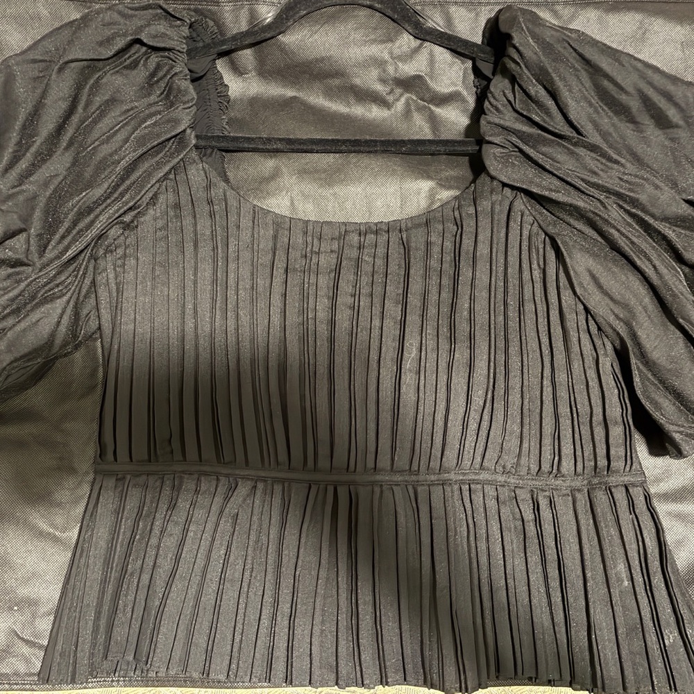 Banana Republic Black Pleated Blouse